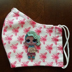 Face Mask ADULT Removable Bees n Mermaid Girl